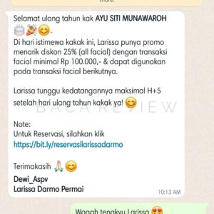 promo larissa ulang tahun